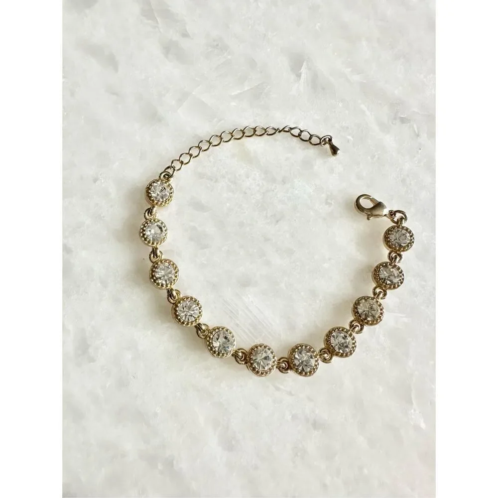 Super sparkly BoHo bracelet with extender lobster clasp